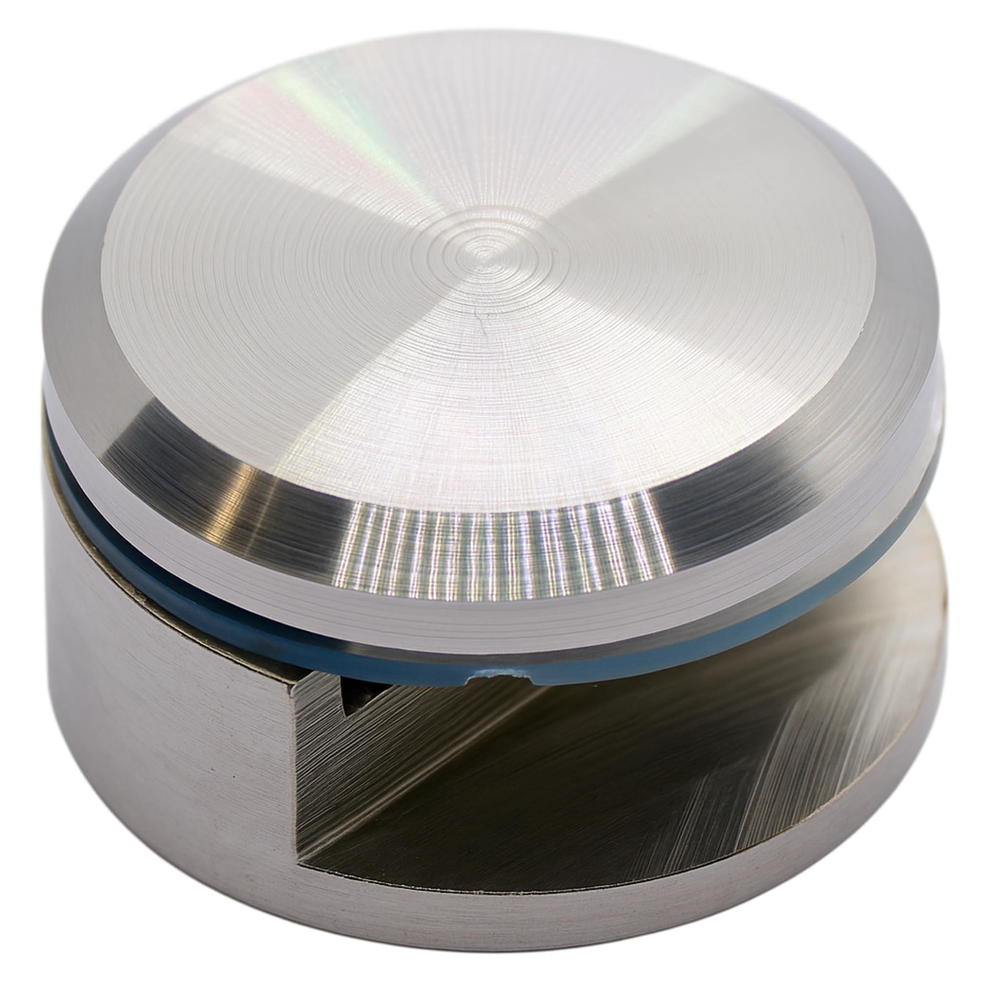 Full Round Mirror Holder Bracket Silver Pack of 4 (12mm)-image-17