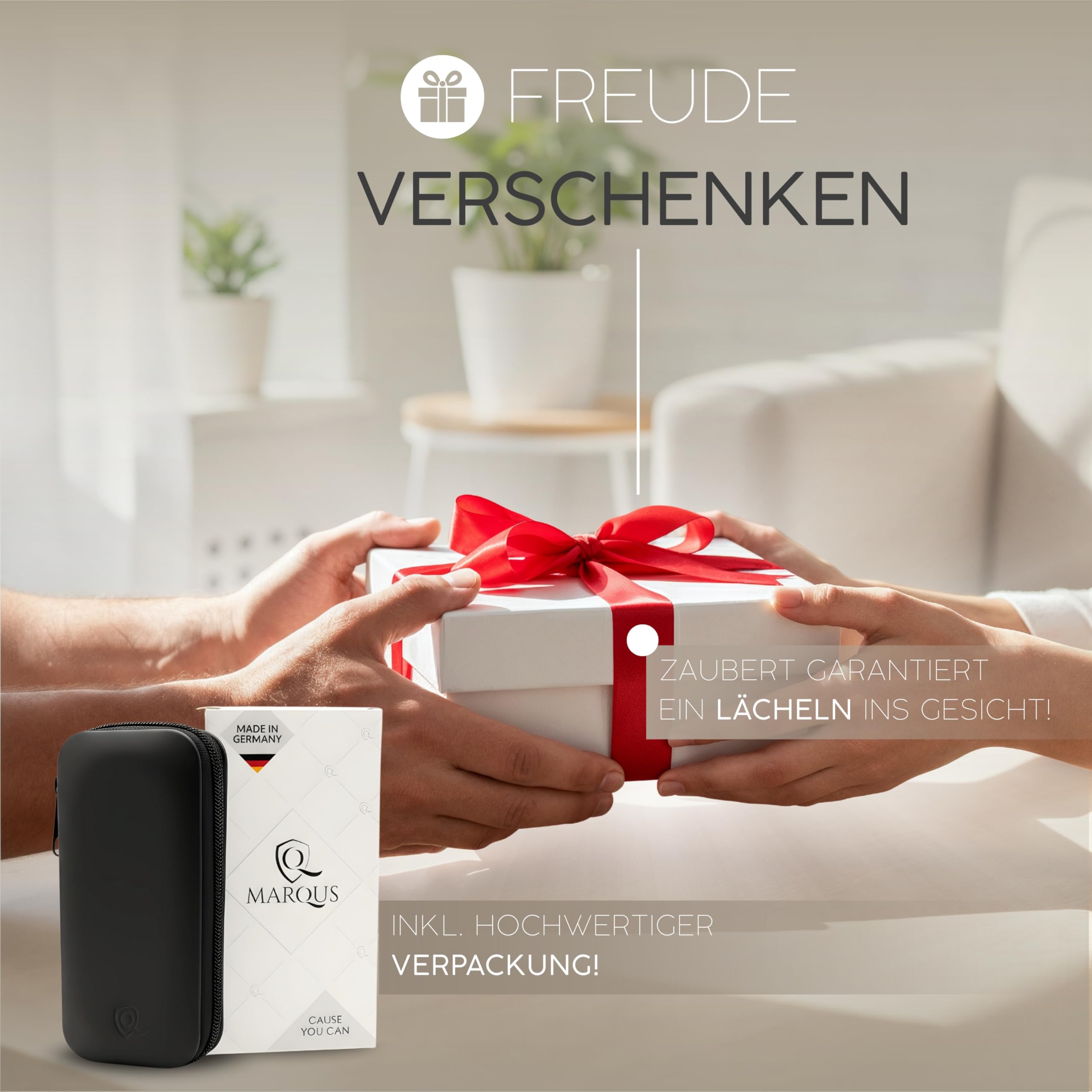 Solingen Maniküre-Set - Vergleichsgewinner mit bestem Preis/Leistung - Echtes Ledertasche praktisch und weich - 7-teiliger kompletter Satz für Damen und Herren MarQus aus glänzendem vernickeltem Stahl
