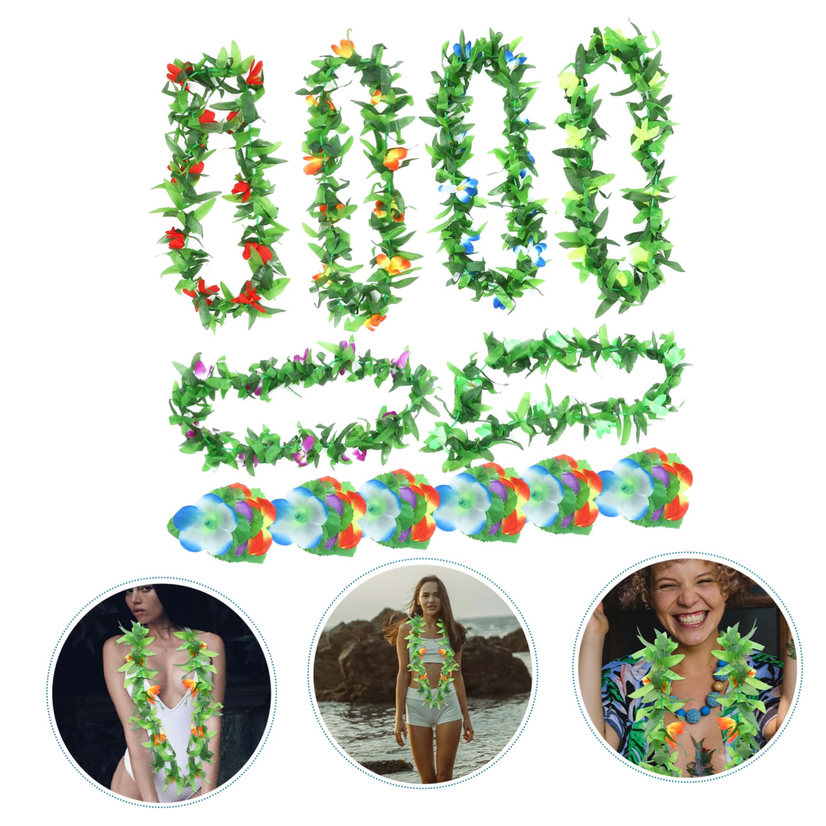 PRETYZOOM 3 Set di Innovative Collane con Ghirlande Hawaiane per Feste in Piscina per Addio al Nubilato