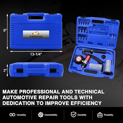 Miniatura 6 de YSTOOL Kit de herramientas de purga de vacío de mano y bomba de presión para líquido de freno y embrague, juego de cambio de aceite y sistema de