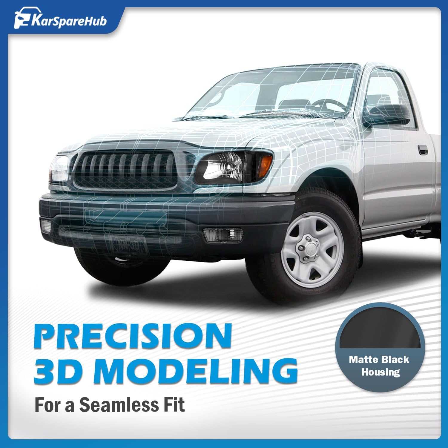 for 2001-2004 Toyota Tacoma Headlights Assembly for 01 02 03 04 Tacoma Headlight Replacement Corner Parking Signal Lights Bumper Light