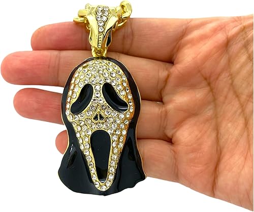 Miniatura 6 de COLGANTE DE CADENA CUBANA, CUBANO, CUBANO PARA HOMBRES MÁSCARA DE RAPPER HIP HOP HOP