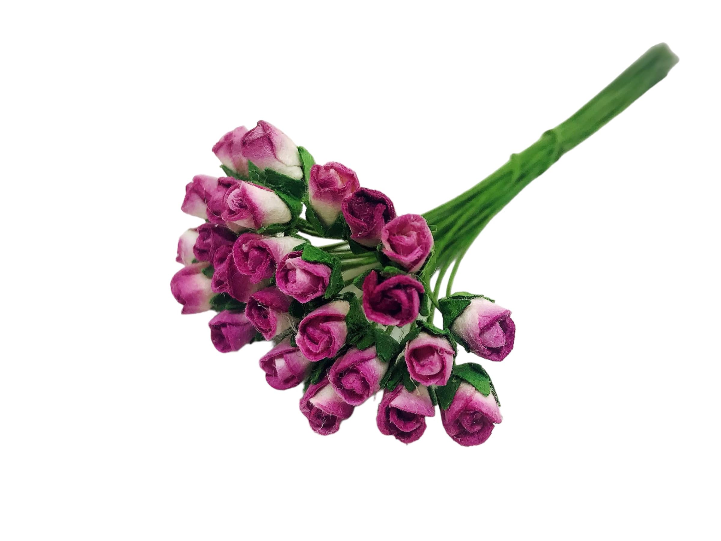 PL Zestaw 100 małych pąków róży, z papieru morwy, kwiat, róża, rękodzieło, ręcznie robiony, rozmiar ślubny, 0,4 cm, bardzo mały album do scrapbookingu, do wielu projektów rękodzielniczych (537-magenta
