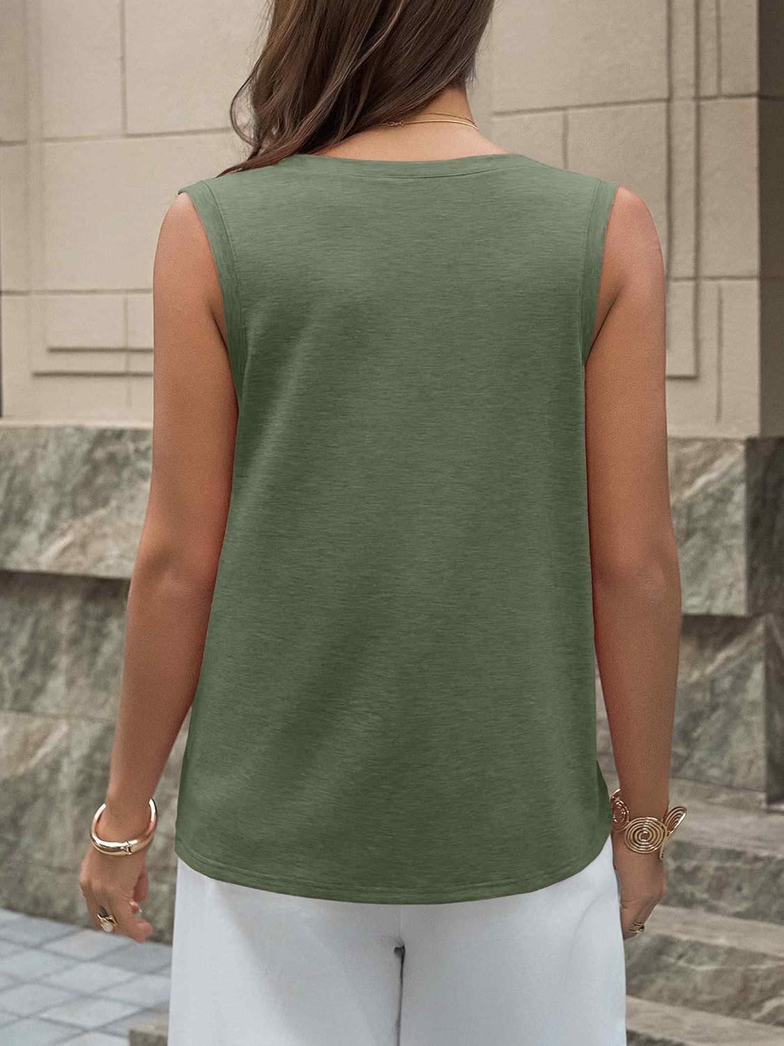 UNCLECAT Women's Scoop Neck Tank Tops Loose Fit Casual Sleeveless Shirts Clothes Outfits 2026 - Image 5