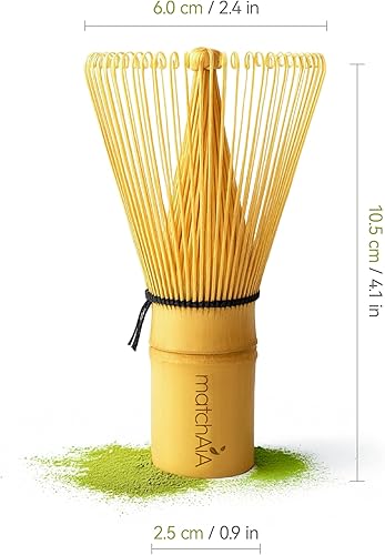 Miniatura 3 de Batidor de matcha – Batidor de bambú para polvo matcha, hecho a mano orgánico tradicional japonés Chasen, agitador de matcha de 100 puntas Wisk
