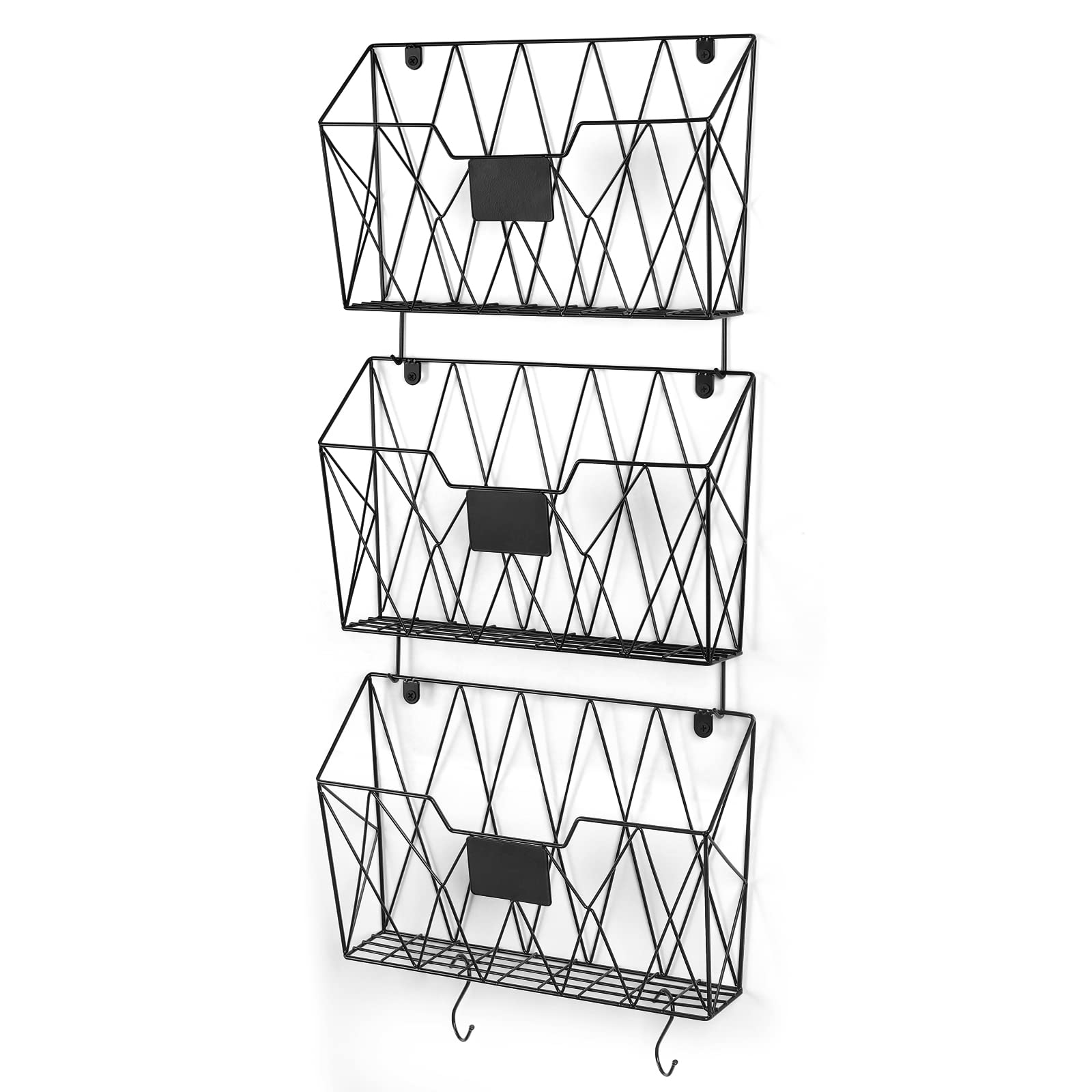 Buy LIANTRAL Wall Files Organizer, 3 Pocket Hanging Folder Document