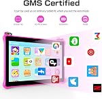 PRITOM 10 Tablette pour enfants de pouce Android 13 Comprimés avec Lanyard 64GB, Quatre fois, HD IPS Affichage, WiFi, Double caméra, Tablette pour enfants 3+ (Rose)