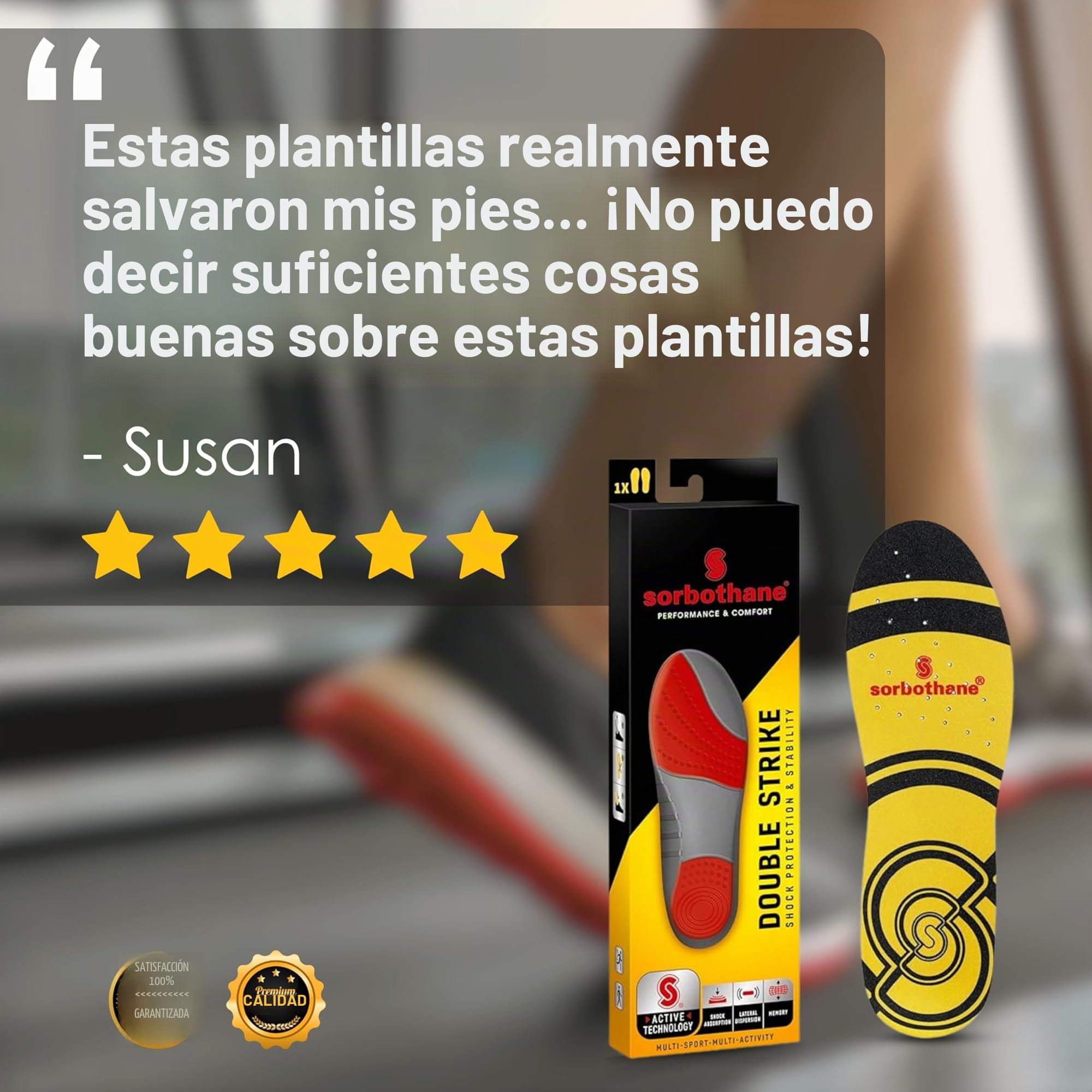 SORBOTHANE Inserto de zapato que absorbe los golpes