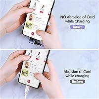 Vista 5 de Cable USB tipo C de 6 pies, 3 unidades de cable de carga rápida en ángulo recto, cable de carga USB C de 3.1 A para iPhone 17 16 15 Samsung Galaxy