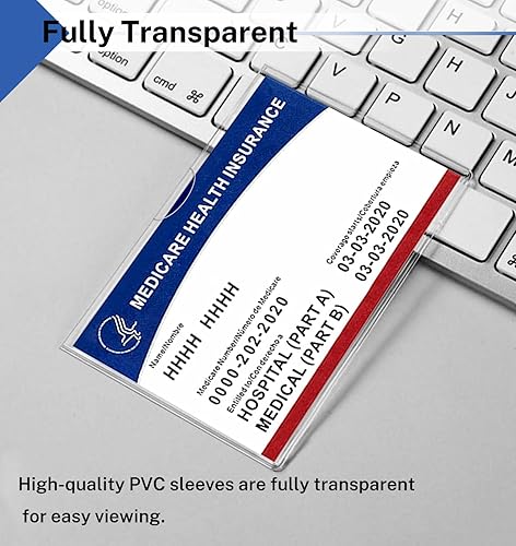 Miniatura 4 de Fundas protectoras para tarjetas de Medicare, protector de tarjetas de seguridad social, fundas de plástico transparente de PVC resistente al agua