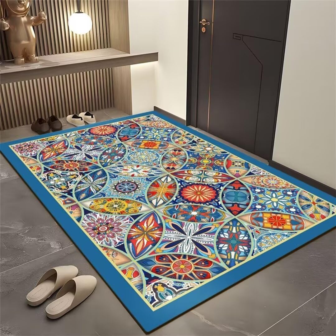 Accessoires de salon et tapis personnalisables bleus 60x100cm pour maison
