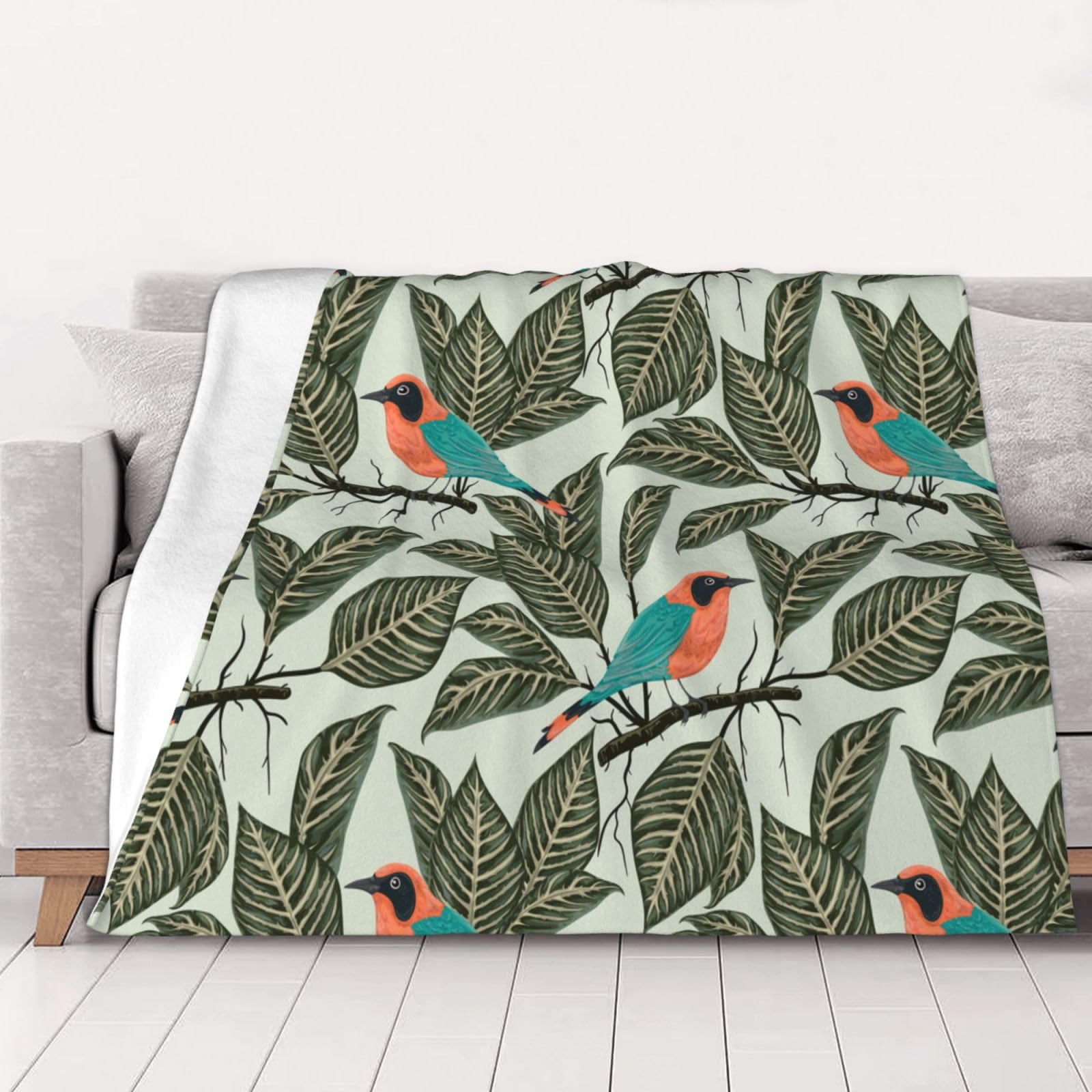 Couverture en flanelle tropicale idée cadeau homme et femme doux