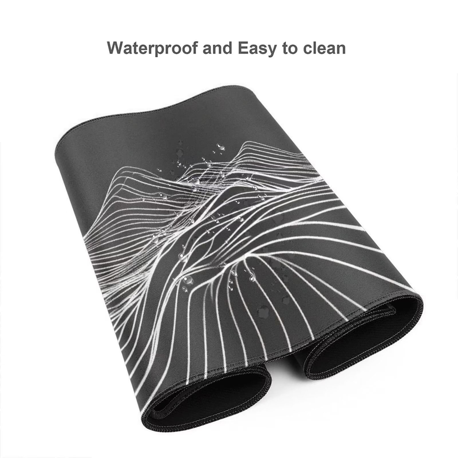 Alfombrilla Ratón Línea Alfombrilla Ratón XXL 1600 x 800 mm, Abstracto Mouse Pad Gaming con Bordes Cosidos, Impermeable Mousepad XXL Base de Goma Antideslizante Duradera, Mouse Pad para Oficina Q712