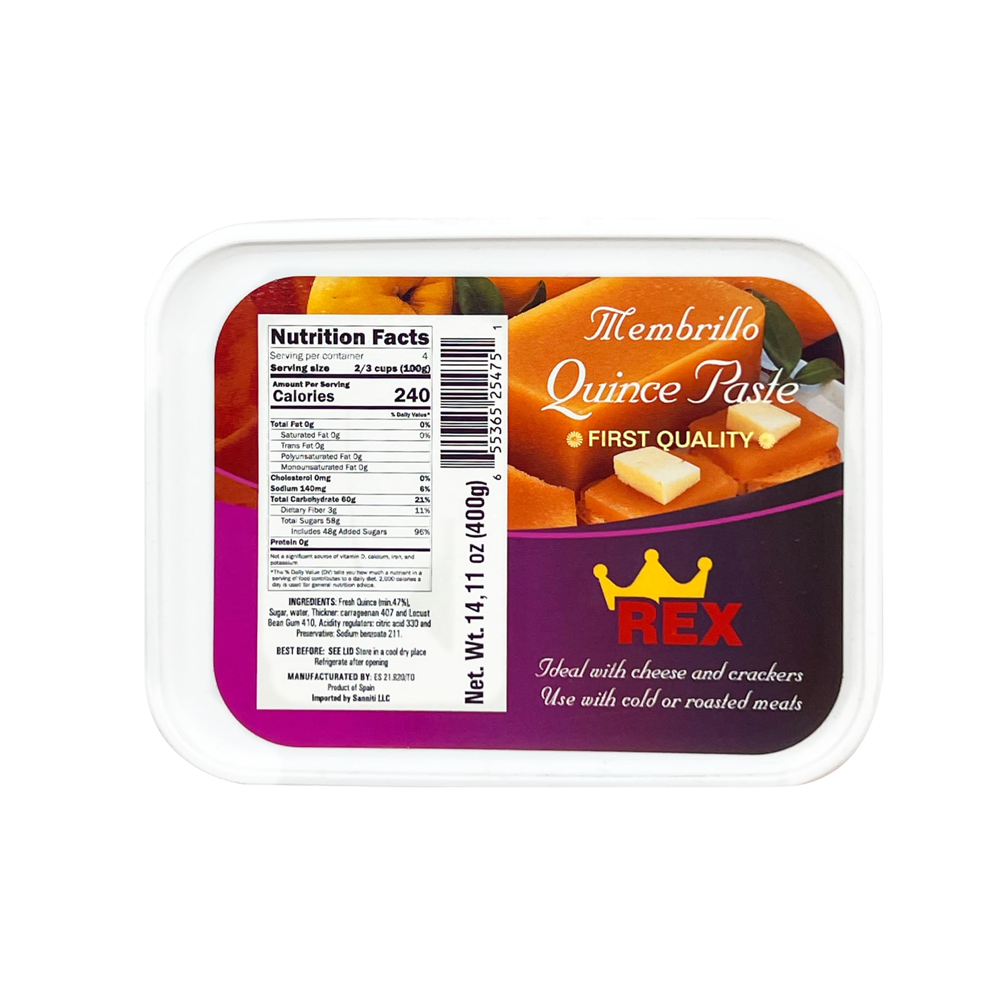 REX Membrillo Quince Paste, 14.11 oz (Pack of 1)