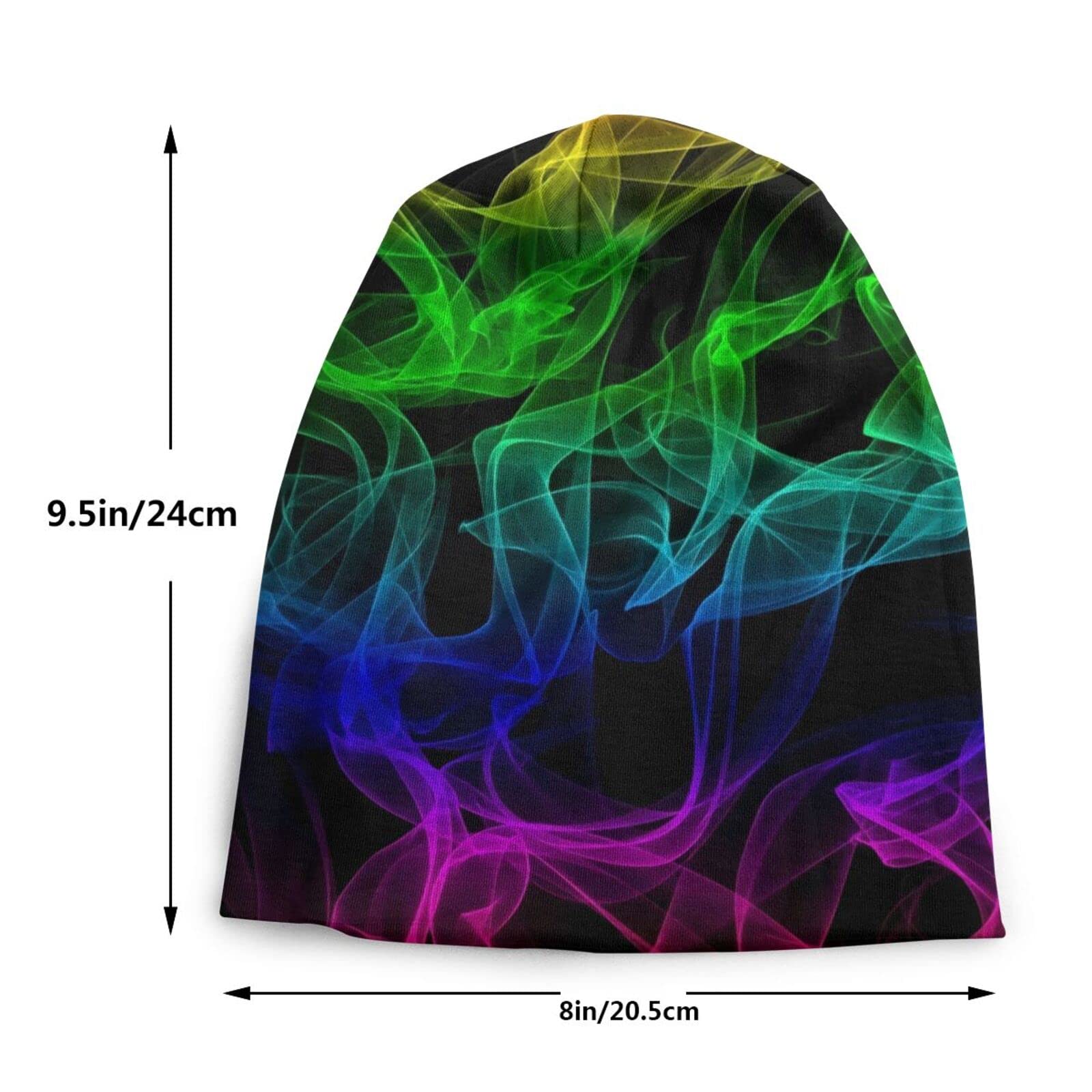 Glow in Dark Splatter Neon Kids Beanie Winter Knit Hats Warm Skull Cap for Boys and Girls Teens