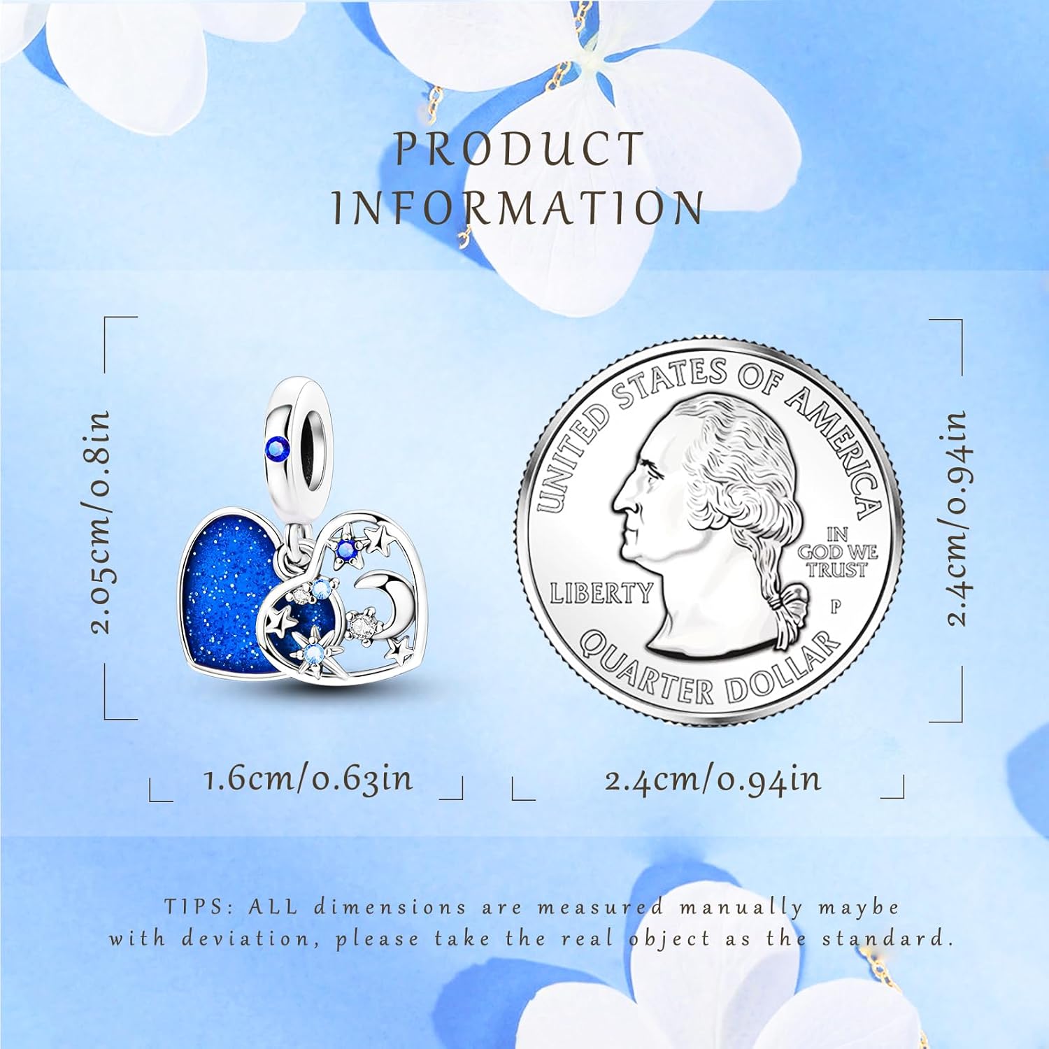 925 Sterling Silver Charms Bead for Bracelets Necklaces, Star Moon Crescent Sun Solar Pendent, Blue Ocean Starfish Shells Turtle Crab Starry Sea Cute Jewelry Birthday Gifts for Women Men - Image 7