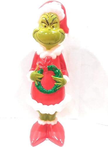 24 "Grinch figura soplado molde césped patio Navidad decoración plástico iluminado