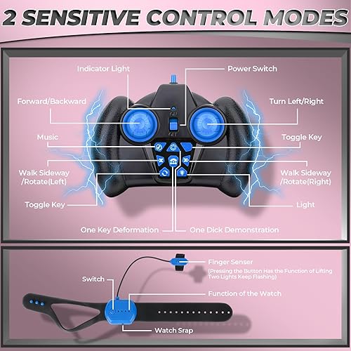 Miniatura 36 de Dysaim Gesture Sensing RC Stunt Car, Gesture RC 2.4GHz Sensor de control remoto Twist Car para niños de 6 a 12 años Naranja Cian