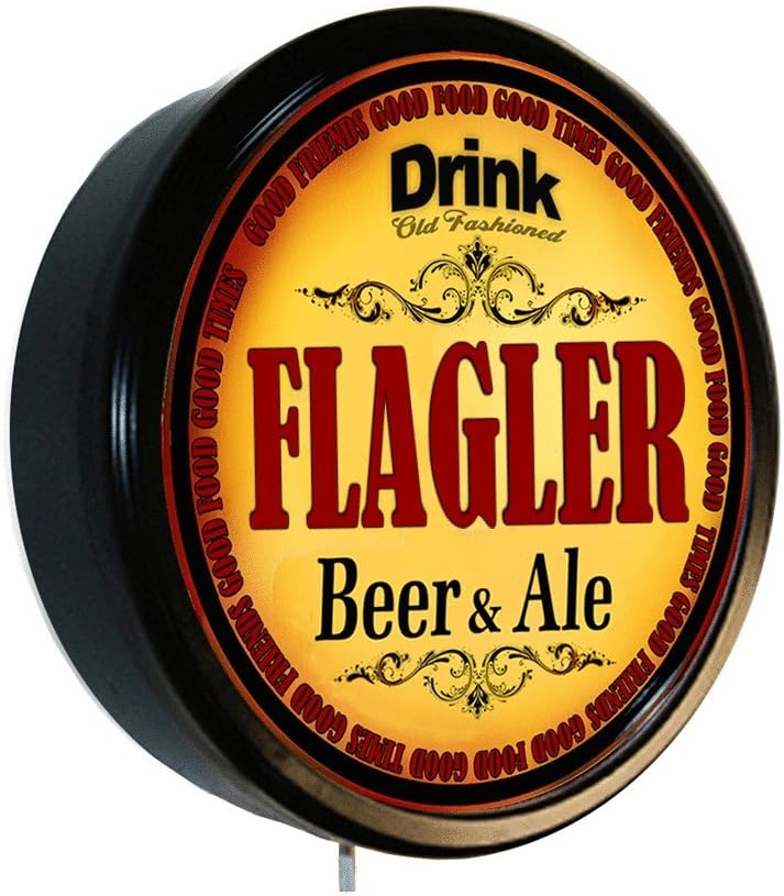 Goldenoldiesclocks Flagler Beer and Ale Cerveza Lighted Wall Sign