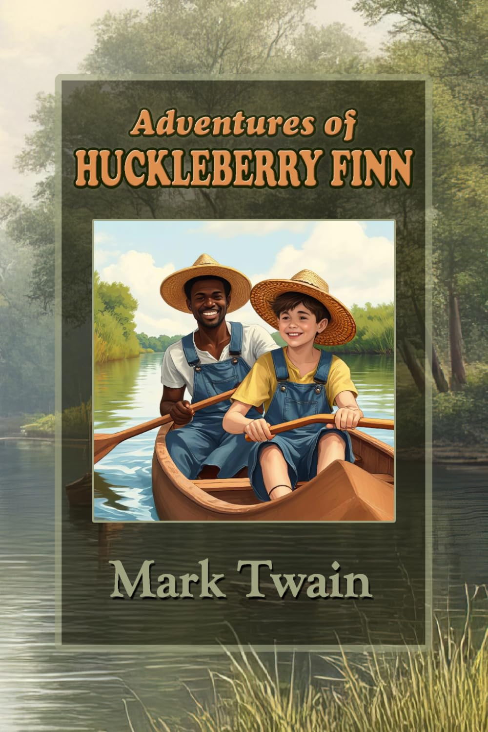 Adventures of Huckleberry Finn: A Timeless American Adventure for Young Readers. Large Print Edition