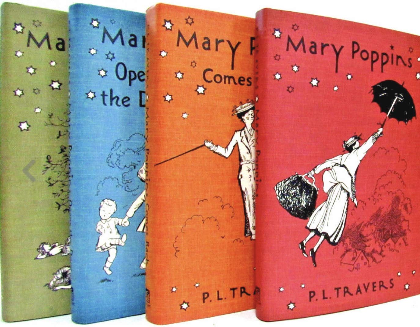 Mary Poppins Collection, 4 Volume Set (Mary Poppins/ Mary Poppins Comes Back/ Mary Poppins Opens the door)