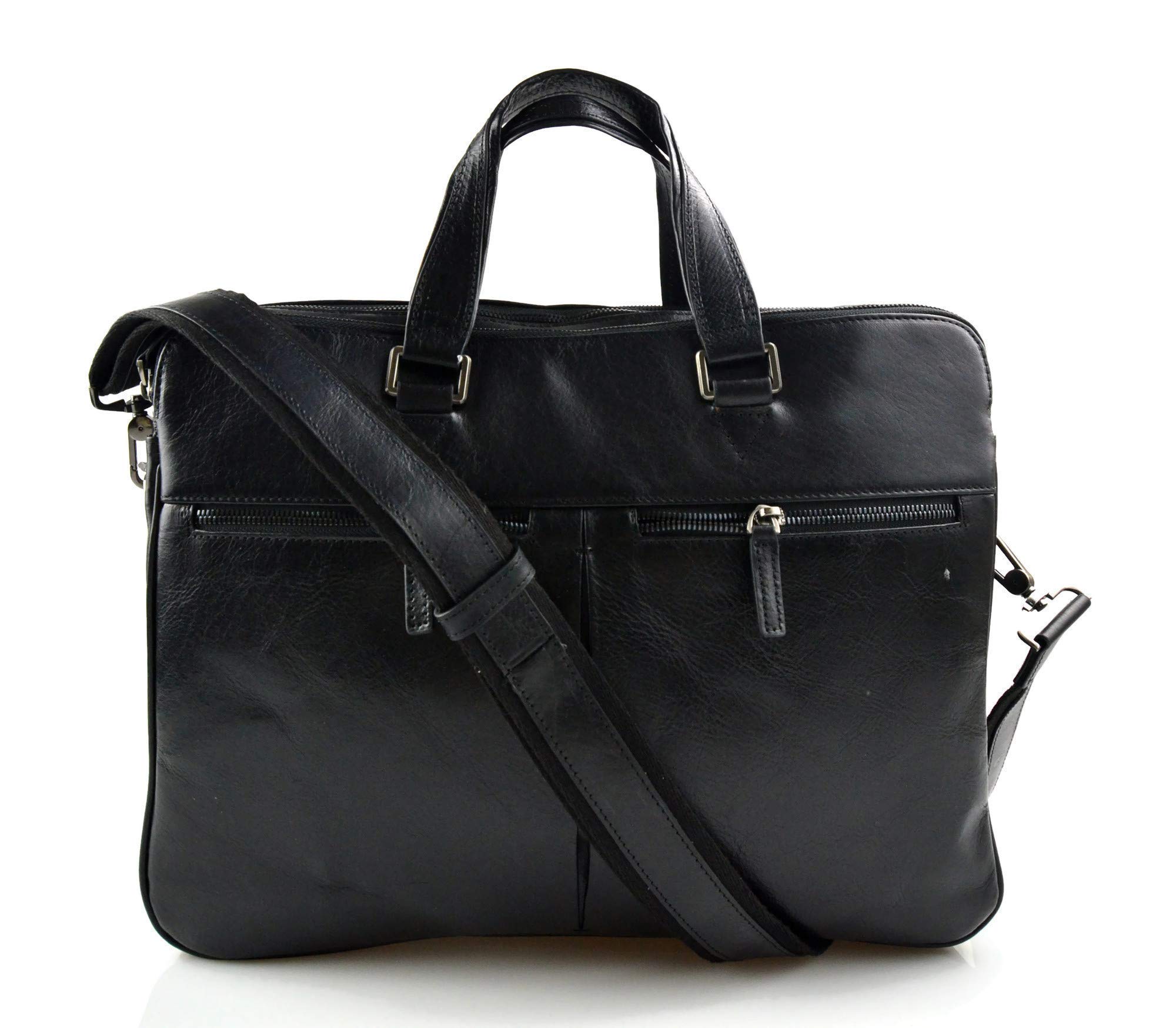 Sac cuir d'épaule pour notebook et trajets urbains