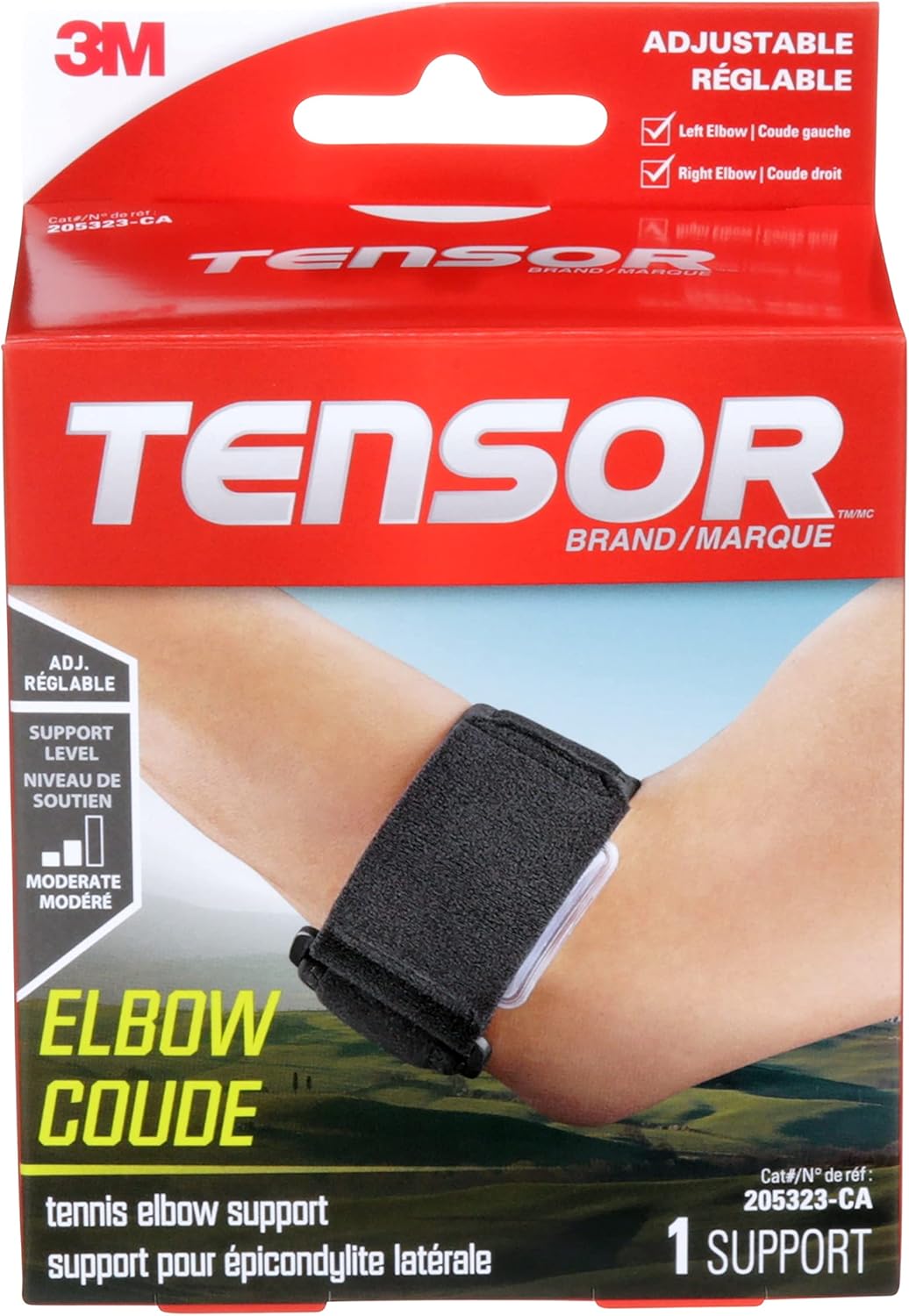 Tensor Tennis Elbow Brace, Black, One Size Amazon.ca Health