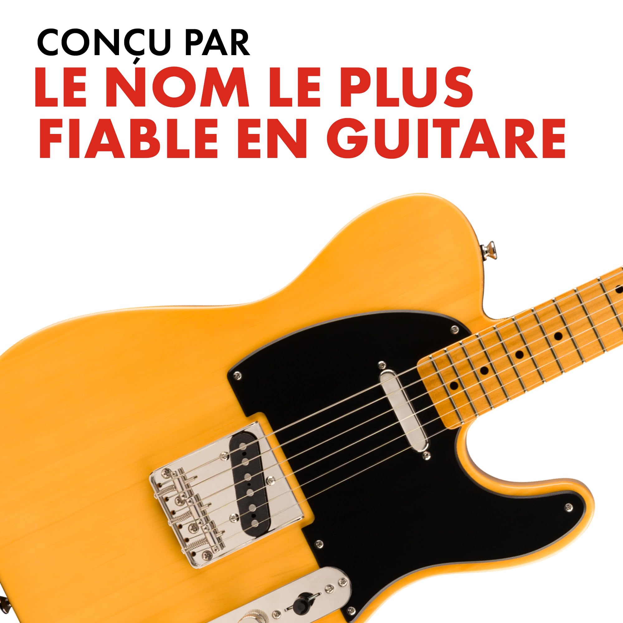 Squier by Fender Classic Vibe 50s Telecaster, Guitare Électrique avec conception d'inspiration vintage, Touche en Erable, Blond Butterscotch, Parfaite pour les Guitaristes Débutants et Intermédiaires