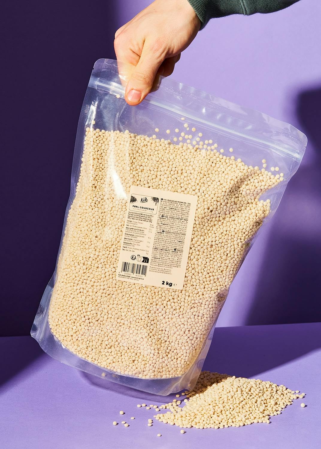 KoRo - Perl Couscous 2 kg - Utilisation multiple - Vegan - Préparation rapide