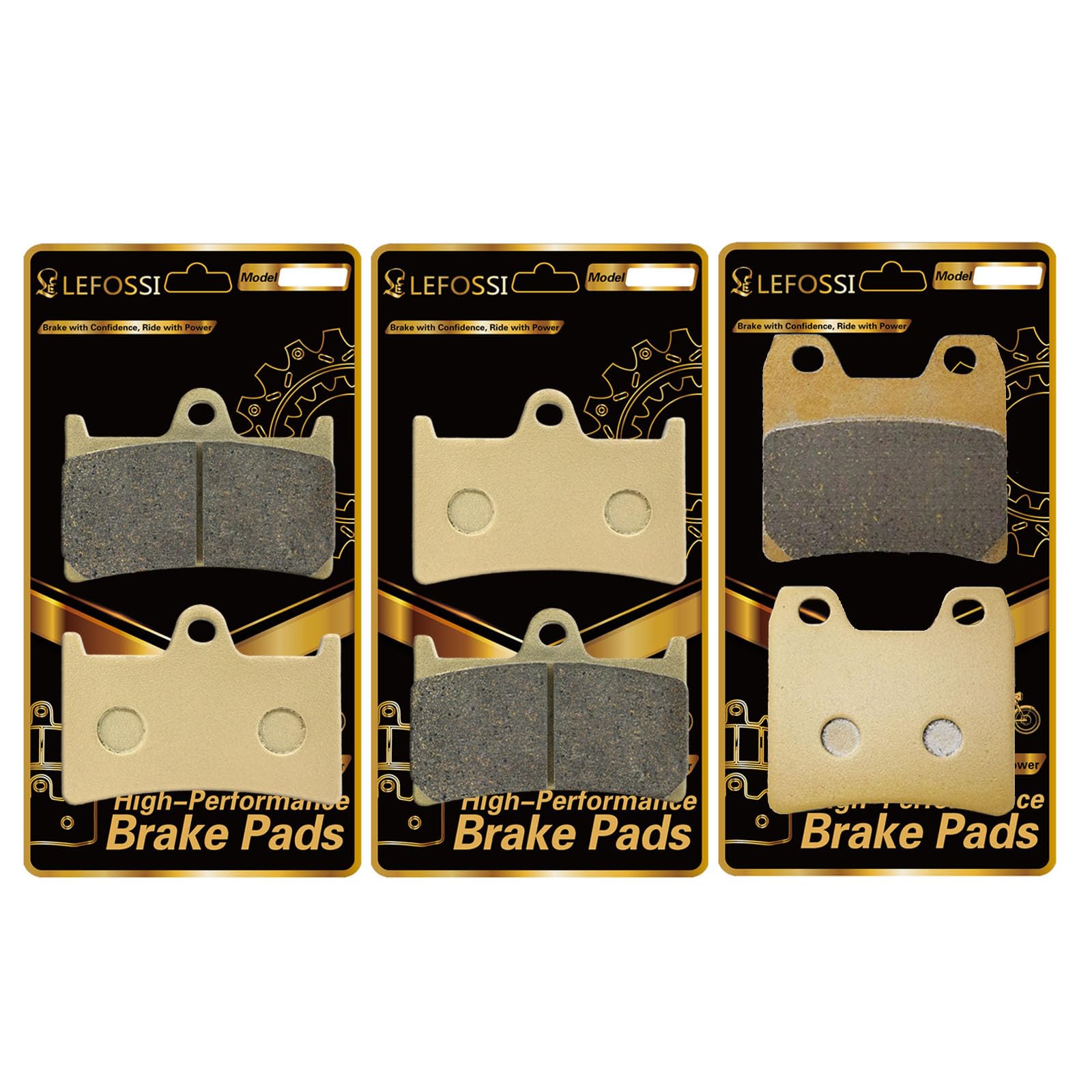 Brake Pads Compatible with Yamaha FZS 1000 Fazer FZ1 (2001-2005) XJR 1300 (2001-2012) Heat Resistant Low Noise for Sand Creeks, Mud and Gravel Mountain Downhill Ride FA252F FA348R