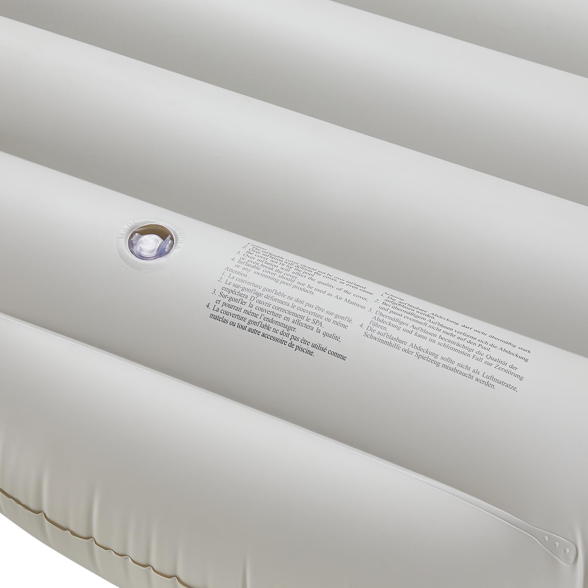 Arebos Couverture Thermique pour Spa | Ø 140 cm à Plat, Ø 130 cm Une Fois gonflée | Couverture Isolante Gonflable | Isolante, économe en énergie et résistante aux intempéries | Gris
