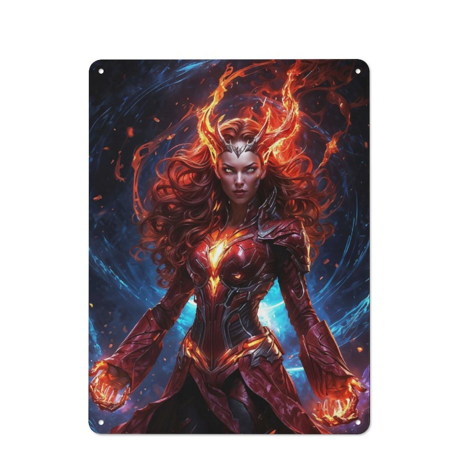 Junmoney Guardian Of The Flame Metal Gift Sign 40X30cm, Decorative Room Wall Plaque For Bedroom, Kitchen, Office Or Living Room