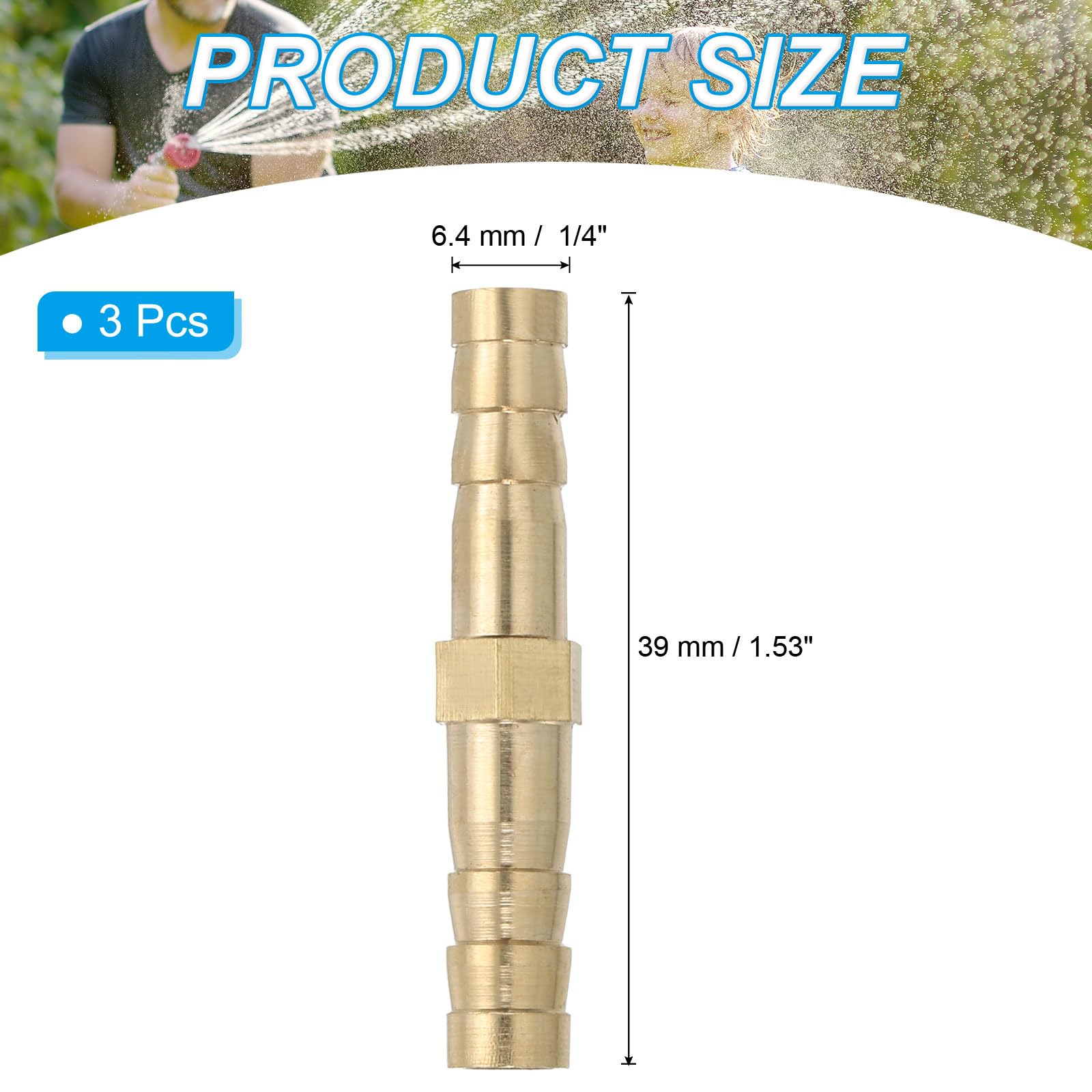 PATIKIL Schlauchverbinder 1/4″ – 2 Stück, 304 Edelstahl, Stutzen 6 Mm – Für Luft, Wasser, Kraftstoff & Gas – Gewinkelt, Korrosionsbeständig