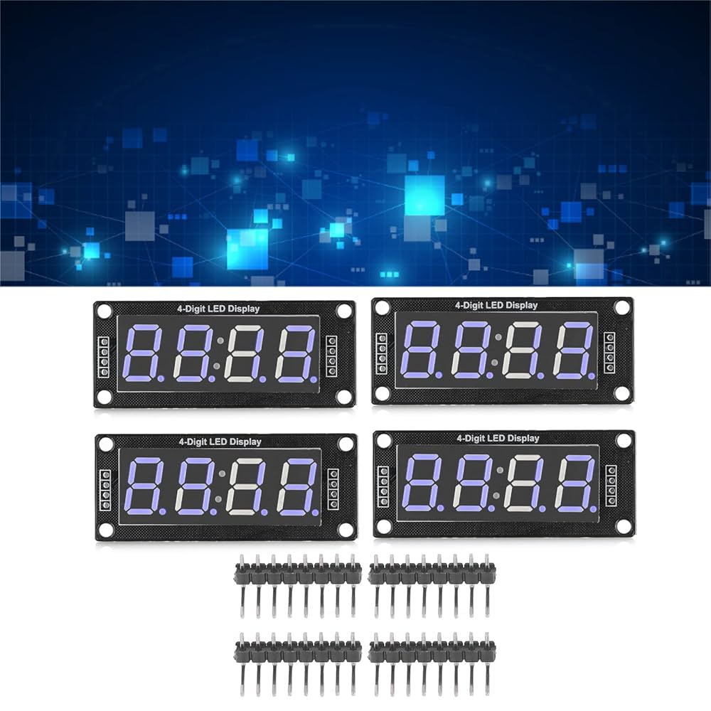 Amazon.co.jp: 4 セット LED ディスプレイ、4 桁デジタル表示