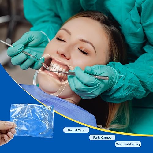 Miniatura 5 de JMU 20 piezas de retractores dentales M de mejillas, abridor de boca en forma de C, empaquetado individualmente, transparente