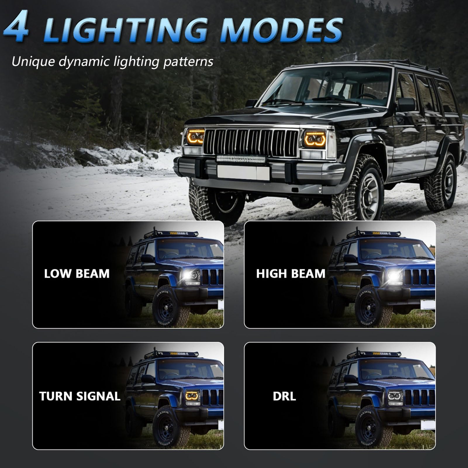 Tbest 5x7 7x6 Cali LED Reflektor DRL Prostokątny Reflektor światła Drogowego Sygnalizacyjnego 9000LM Wysoki Niski strumień IP67 Odlewany Aluminiowy do Samochodów Motocykli
