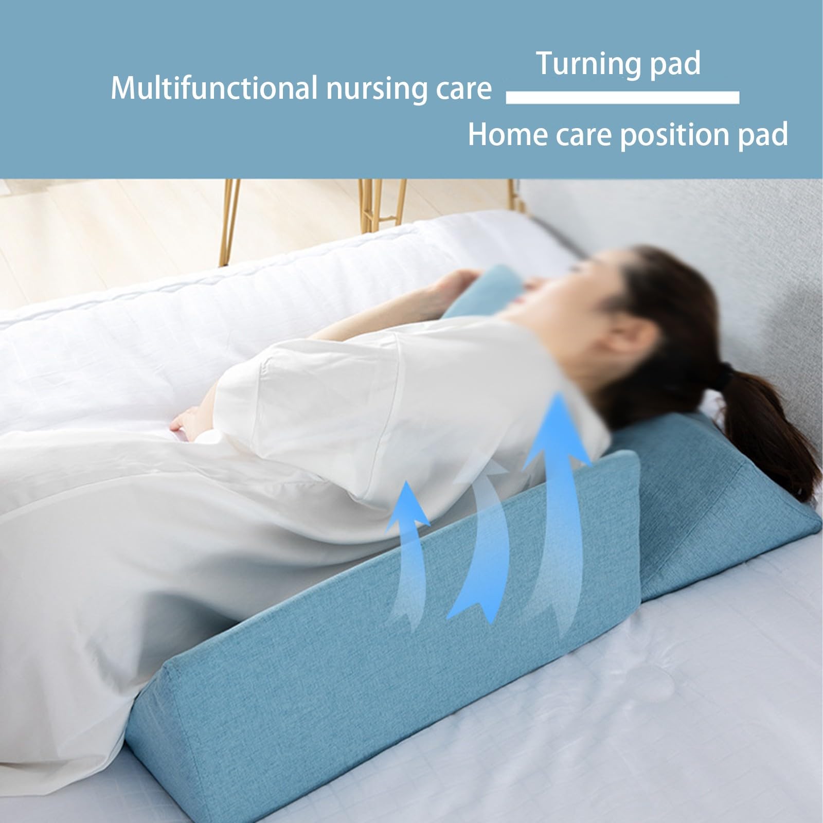 Almohadilla triangular para girar en casa, la almohadilla de lactancia médica puede ayudar a pacientes lesionados y personas con movilidad limitada, almohadilla auxiliar lateral multiusos B