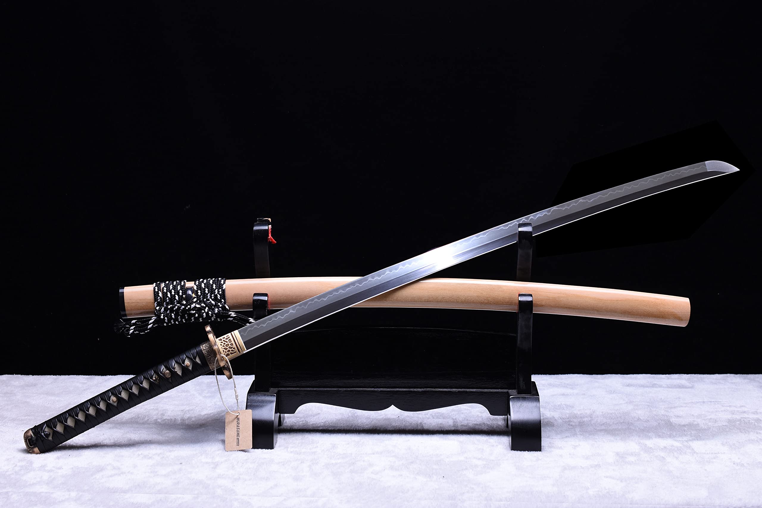 Katana Sword 41 Inch T10 Steel Clay Tempered Razor Sharp Blade Full Tang Handmade