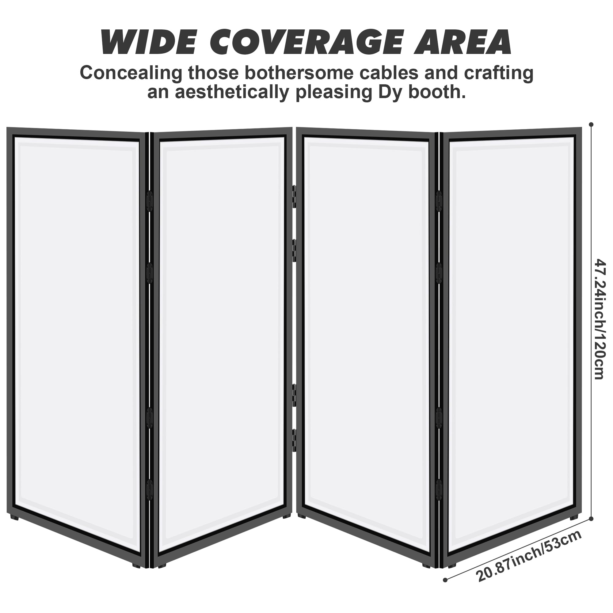 Cabina de fachada para DJ, soporte de DJ portátil para eventos con 4 marcos de metal desmontables, soporte para proyector de luz con bolsa de transporte para fiestas, espectáculos, reuniones