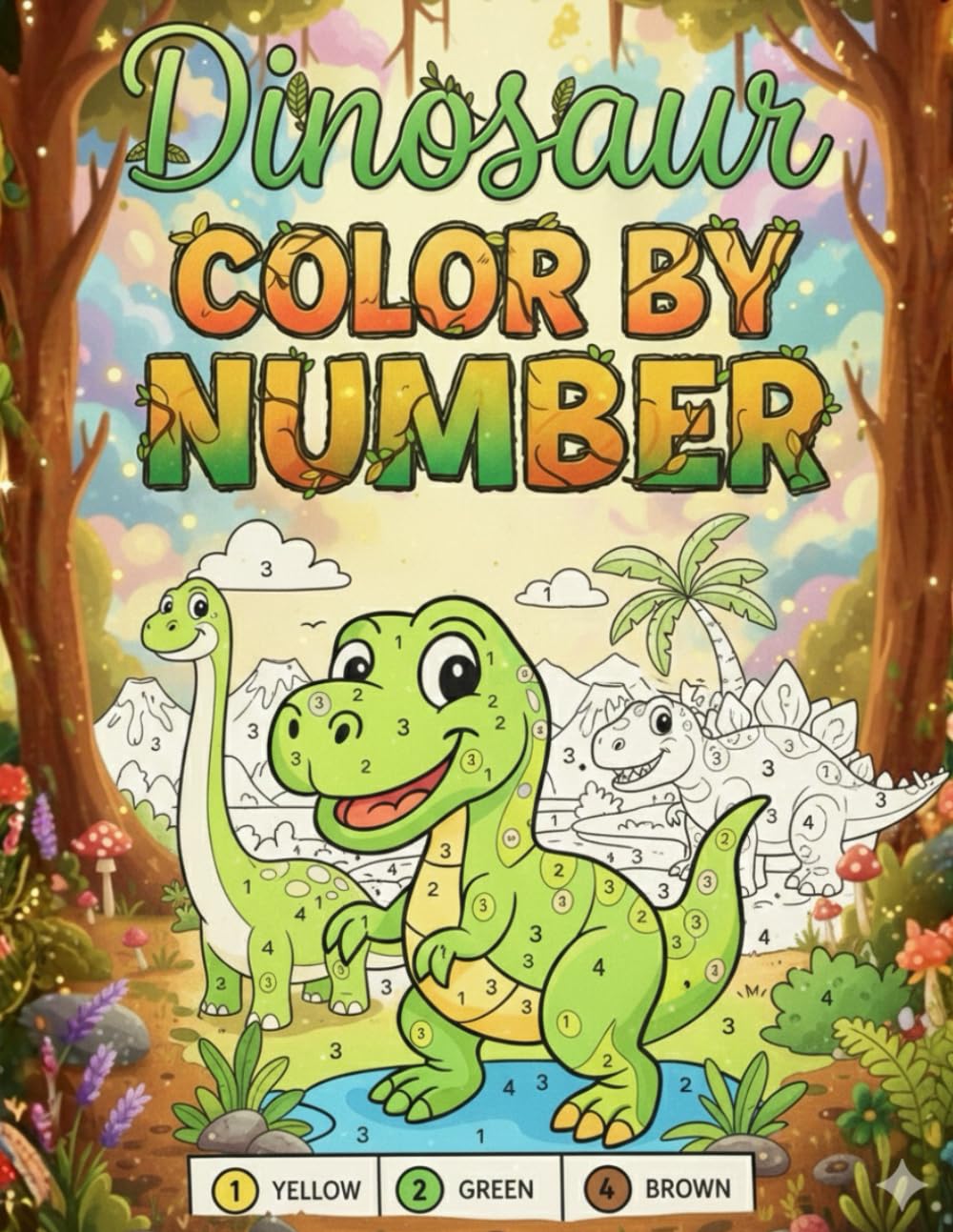 Dinosaur Color by Number: A Fun and Easy Color-By-Number Activity Book • Coloring Books for Kids Ages 4–8