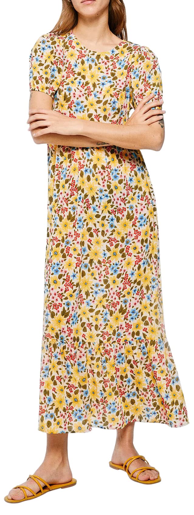 SPRINGFIELD Vestido Midi Entallado Estampado Mujer
