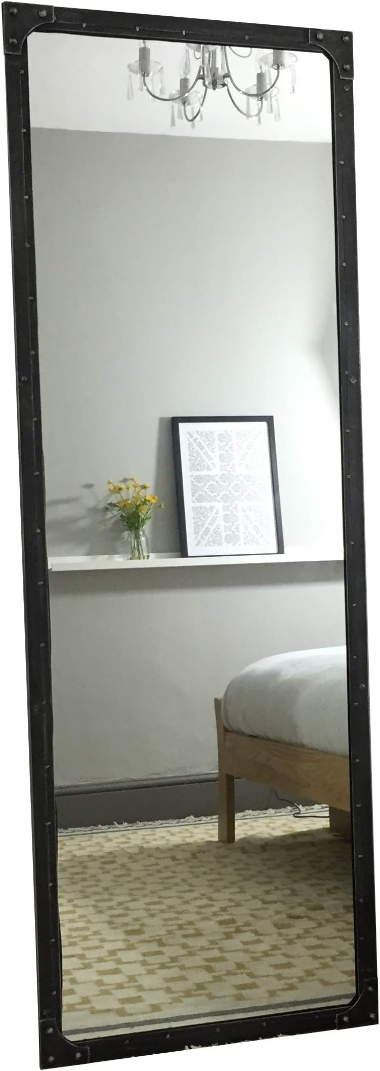 Steel Magnolias Furniture Tall Mirror - Pewter