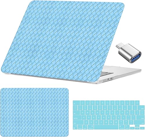 Miwasion Funda compatible con MacBook Air de 15 pulgadas, versión 2023 Mac Air de 15.3 pulgadas A2941 M2 con pantalla Retina, Touch ID y protectores