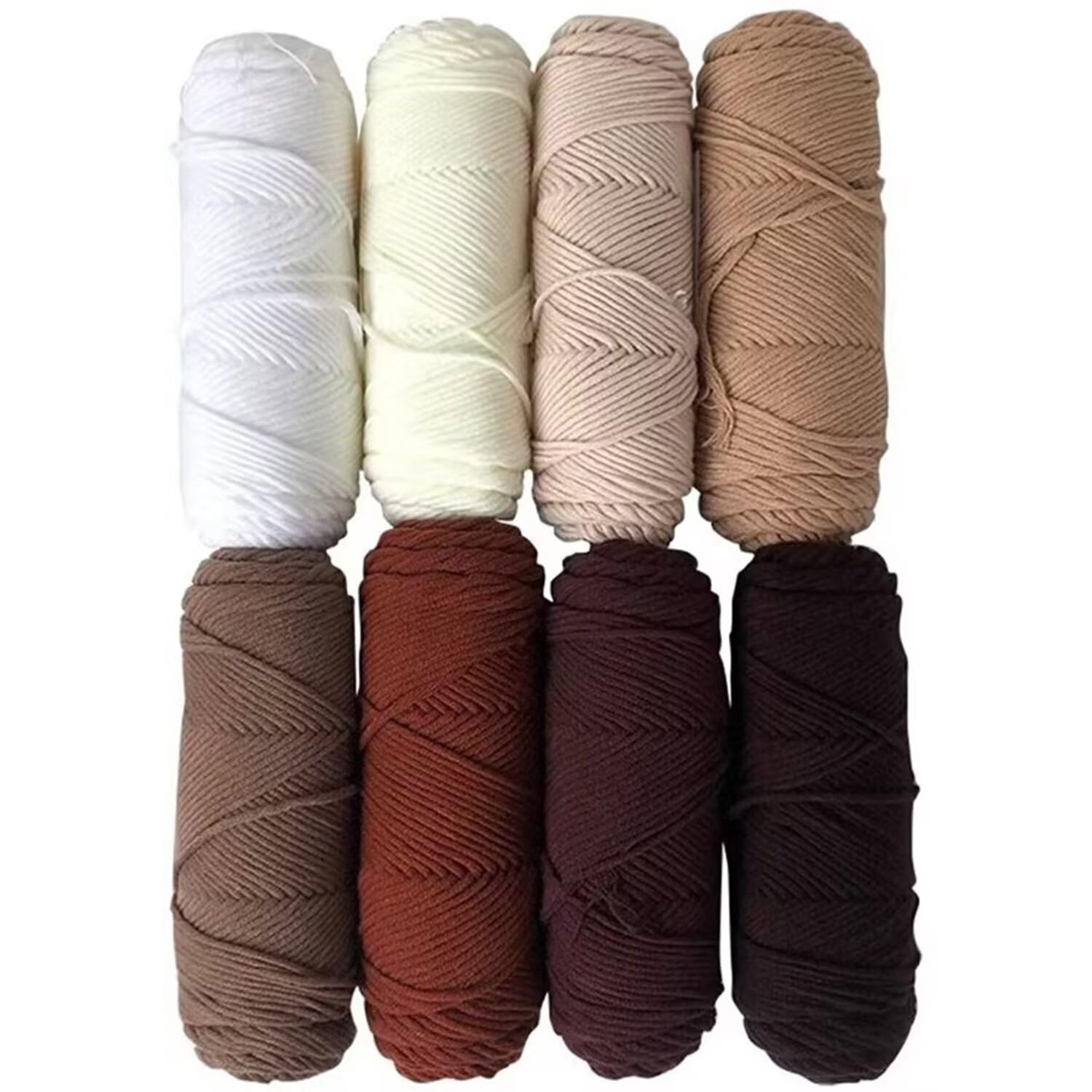 Pelote de fil acrylique pour la fabrication de tapis, 3 mm, 8 brins de fil acrylique, 100 g pour pistolet, crochet, tricot, chapeaux, poupées, écharpes