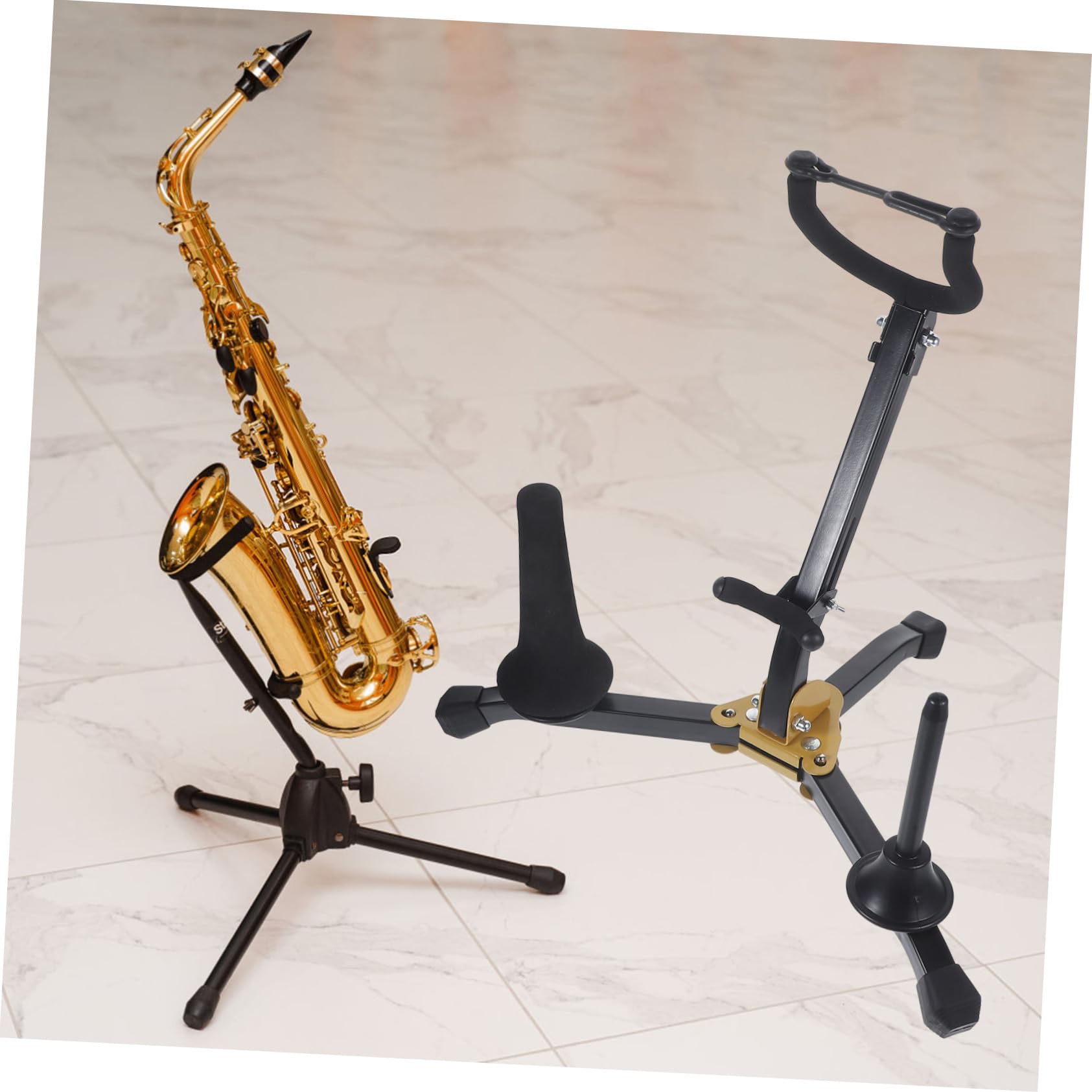 Supporto Sax Tenore e Contralto Pieghevole Multifunzione Con Supporto Per Flauto e Clarinetto Struttura Stabile Per Protezione Strumenti Fiato