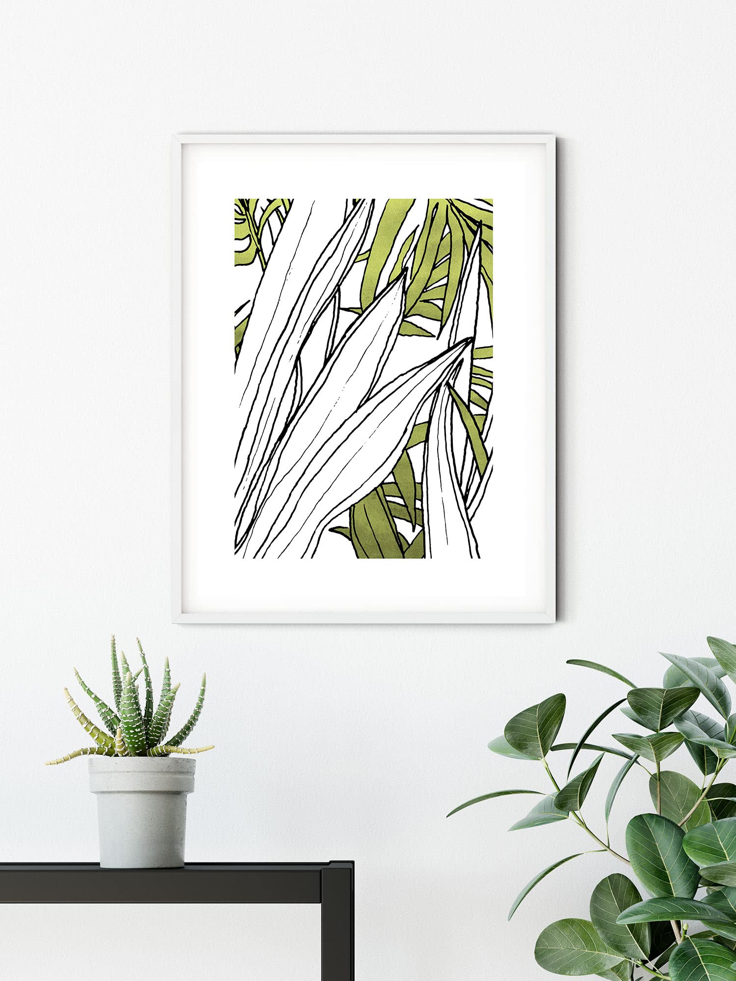 Cadre Chambre Adulte Poster Mural Moderne Feuilles Colorées 40x50 Cm - Décoration Murale Pour Toutes Les Pièces Impression Sur Toile Trois Parties