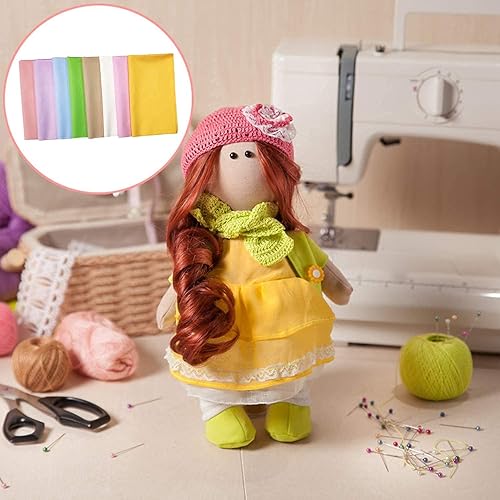 Miniatura 5 de 8 piezas lisas de tela de algodón 100% de algodón grueso, acolchados, costura hecha a mano, manualidades, retazos para coser textiles para el hogar