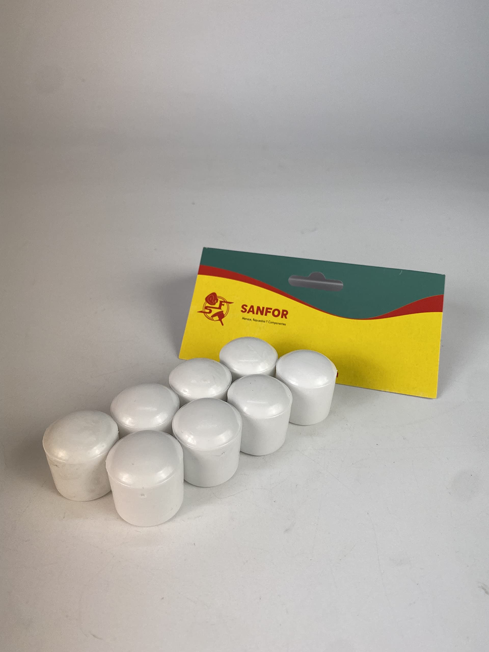 Sanfor | Kontera PVC | Ochrona nóg i rur 22 mm | Kijki podtrzymujące | Cylindryczny Contera | Antypoślizgowy, Adherent | Biały kolor | 8 sztuk