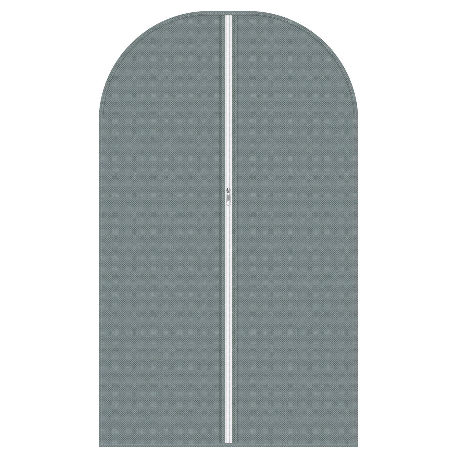 Vinsani Hanging Suit Cover Garment Clothes Bag 1 Piece For Men Women Wardrobe Tuxedo Shirt Dress Clothes Clothing Zip Up Dust Protector Travel Case Closet Organisation – Grey