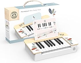 Speedy Monkey Kids Piano Keyboard – FSC Wooden Toddlers Music Toy with Colorful Keys, Educational Digital Mini Piano for Boys & Girls, Interactive Musical Instrument for Beginners & Little Musicians